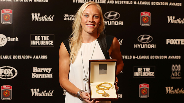Brisbane Roar's Tameka Butt was named last season's Westfield W-League player of the year.