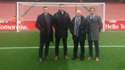 Hyundai A-League officials Alex King, Ben Abraham and Rick Schneider.