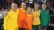 Westfield Matildas Caitlin Foord, Emily van Egmond, Katrina Gorry, Michelle Heyman and Steph Catley.