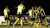 South Springvale celebrate a goal in their thrilling win over South Cardiff.