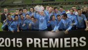 Melbourne City celebrate the 2014/15 Foxtel National Youth League title.