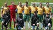 The Pararoos before kick-off in their final match at the 2015 Cerebral Palsy Football World Championships.