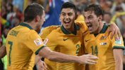 The Caltex Socceroos celebrate James Troisi's winner in the 2015 Asian Cup final.
