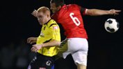 Dan Heffernan in action for Heidelberg United in the Westfield FFA Cup.