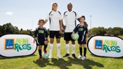 Archie Thompson and Steph Catley are the new ambassadors for the ALDI Miniroos program.