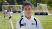 Westfield Matildas star and Aldi Miniroos ambassador Steph Catley.