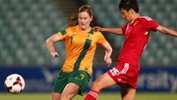 Collette McCallum in action for the Westfield Matildas against China PR in 2013.