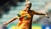 Westfield Matildas' Katrina Gorry fires a shot from distance.