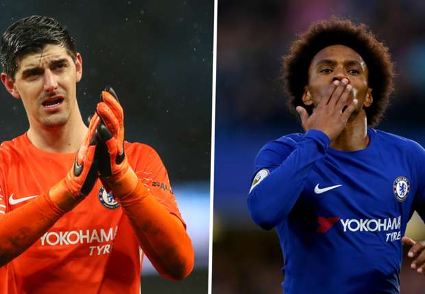 Image result for willian and courtois