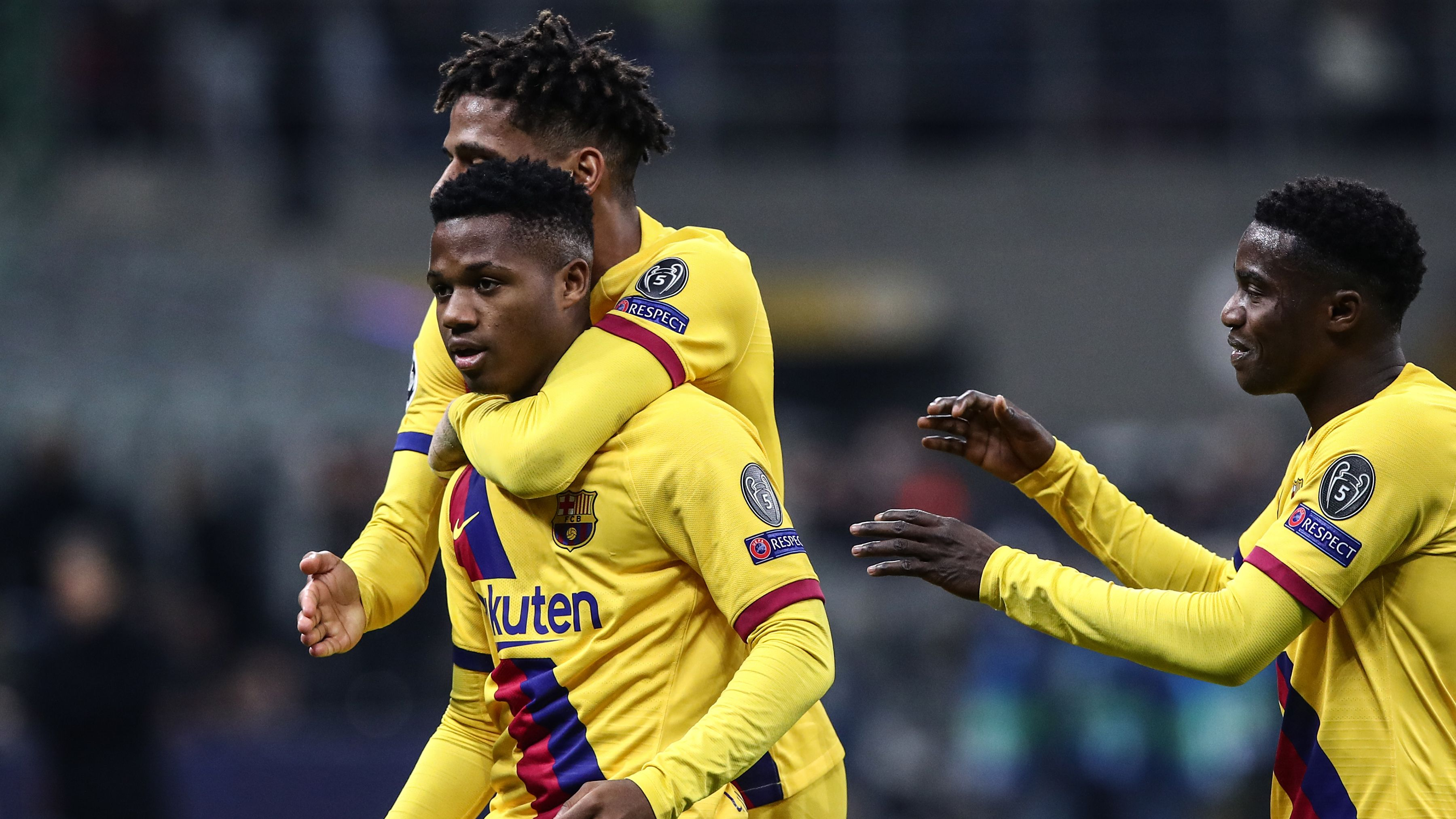 Fati becomes youngest ever Champions League goalscorer in Barcelona win