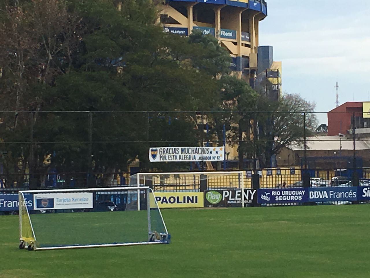 Boca bandera entrenamiento campeon