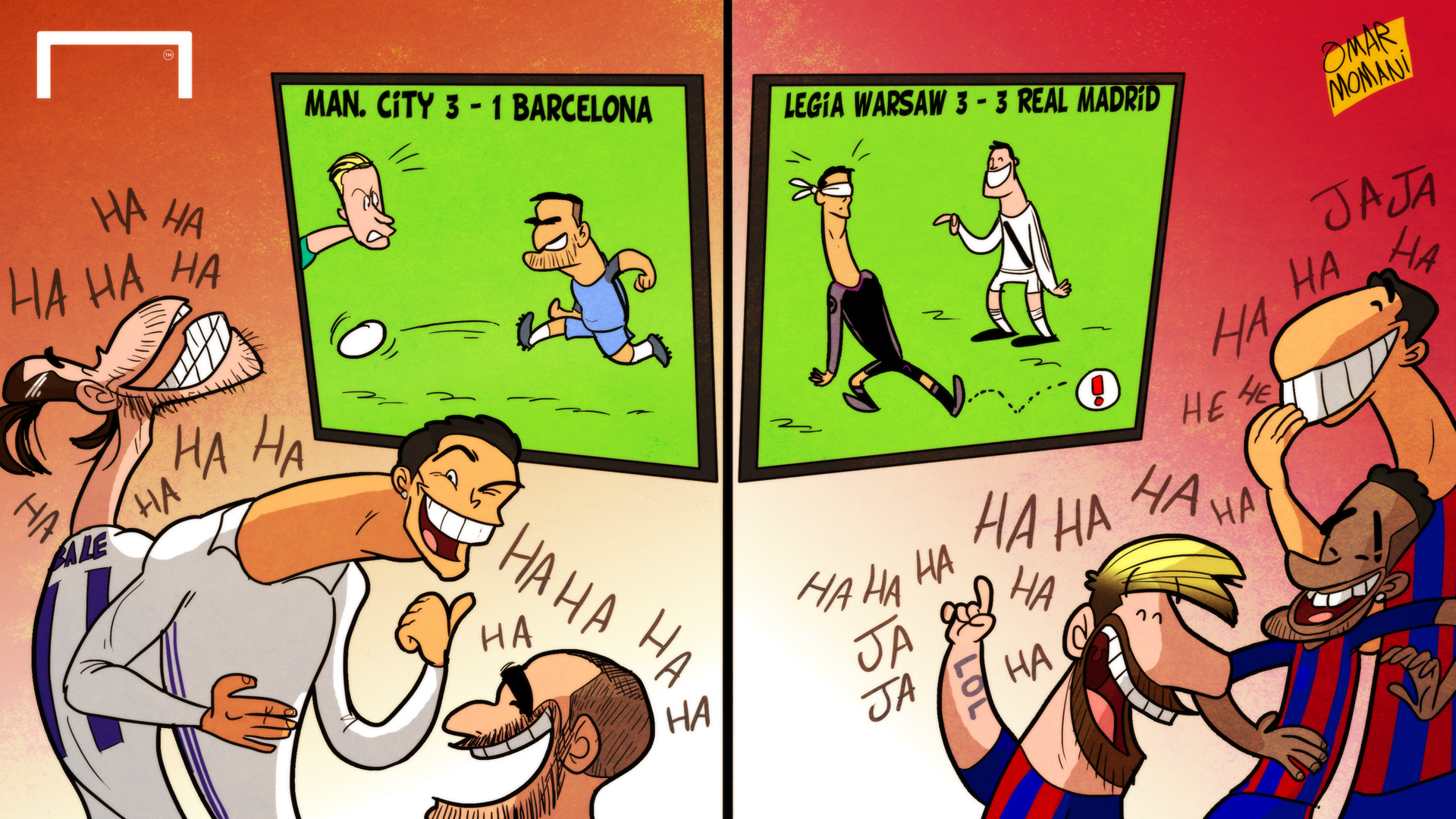 KARTUN Real Madrid Barcelona Saling Menertawakan Goalcom KARTUN Real Madrid Barcelona Saling Menertawakan Goalcom