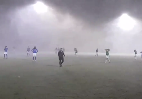 VIDEO: Spiel bei irrem Schnee-Sturm