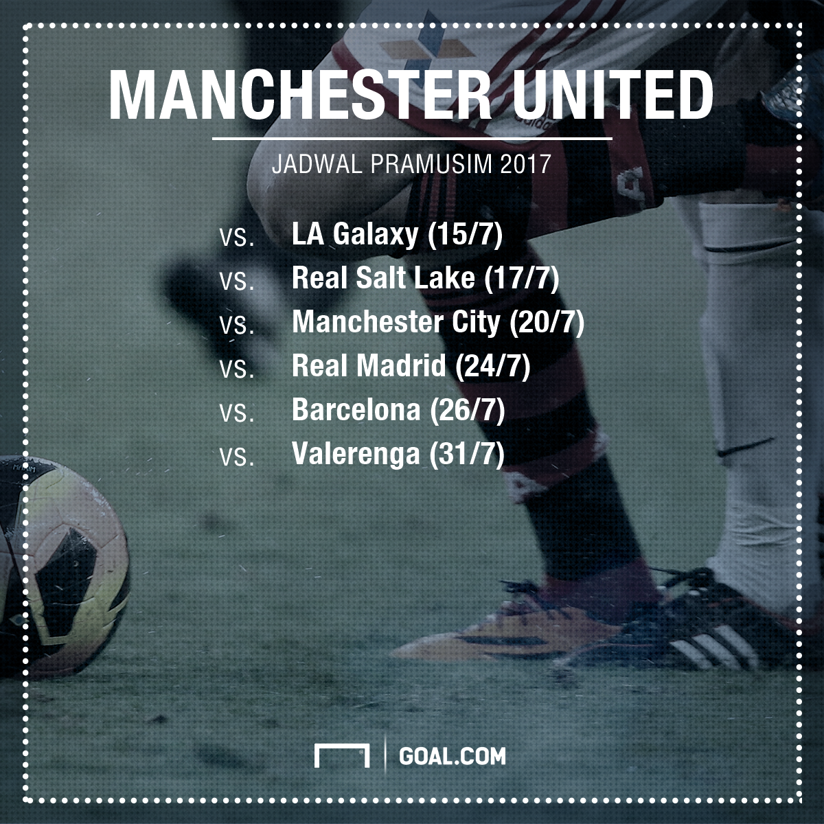Agenda Pramusim 2017 Manchester United Goalcom