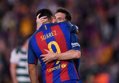 El saludo de Suárez a Messi