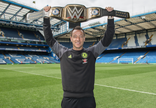 John Terry awarded title belt by WWE superstar Triple H