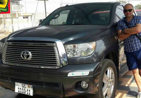 Logarusic shows off in a brand car