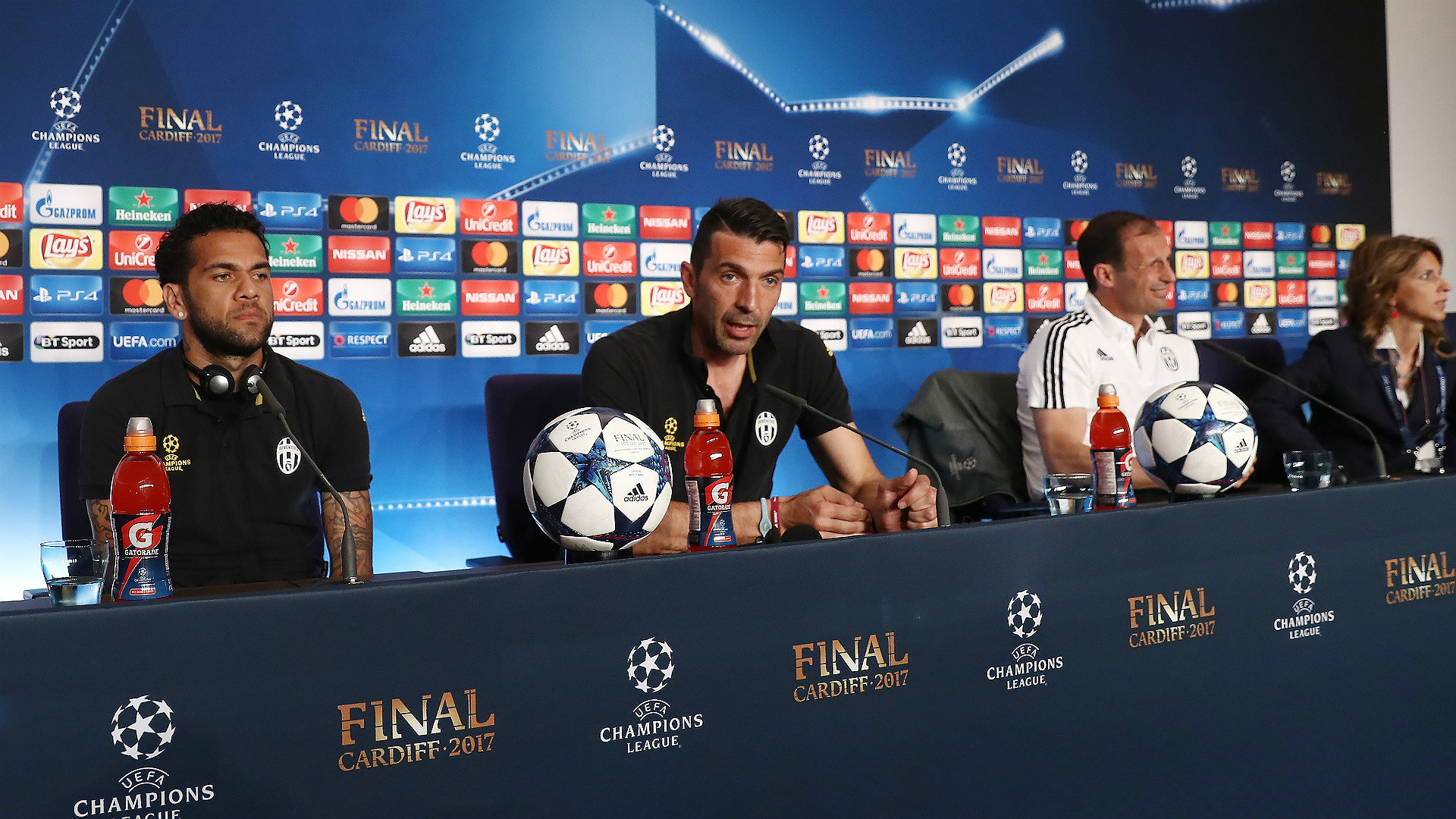 Dani Alves Buffon Allegri Juventus Champions League Final press conference