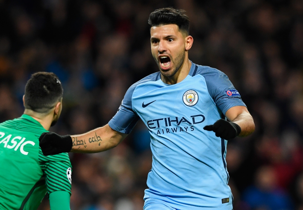 Sergio Aguero Manchester City Monaco Champions League