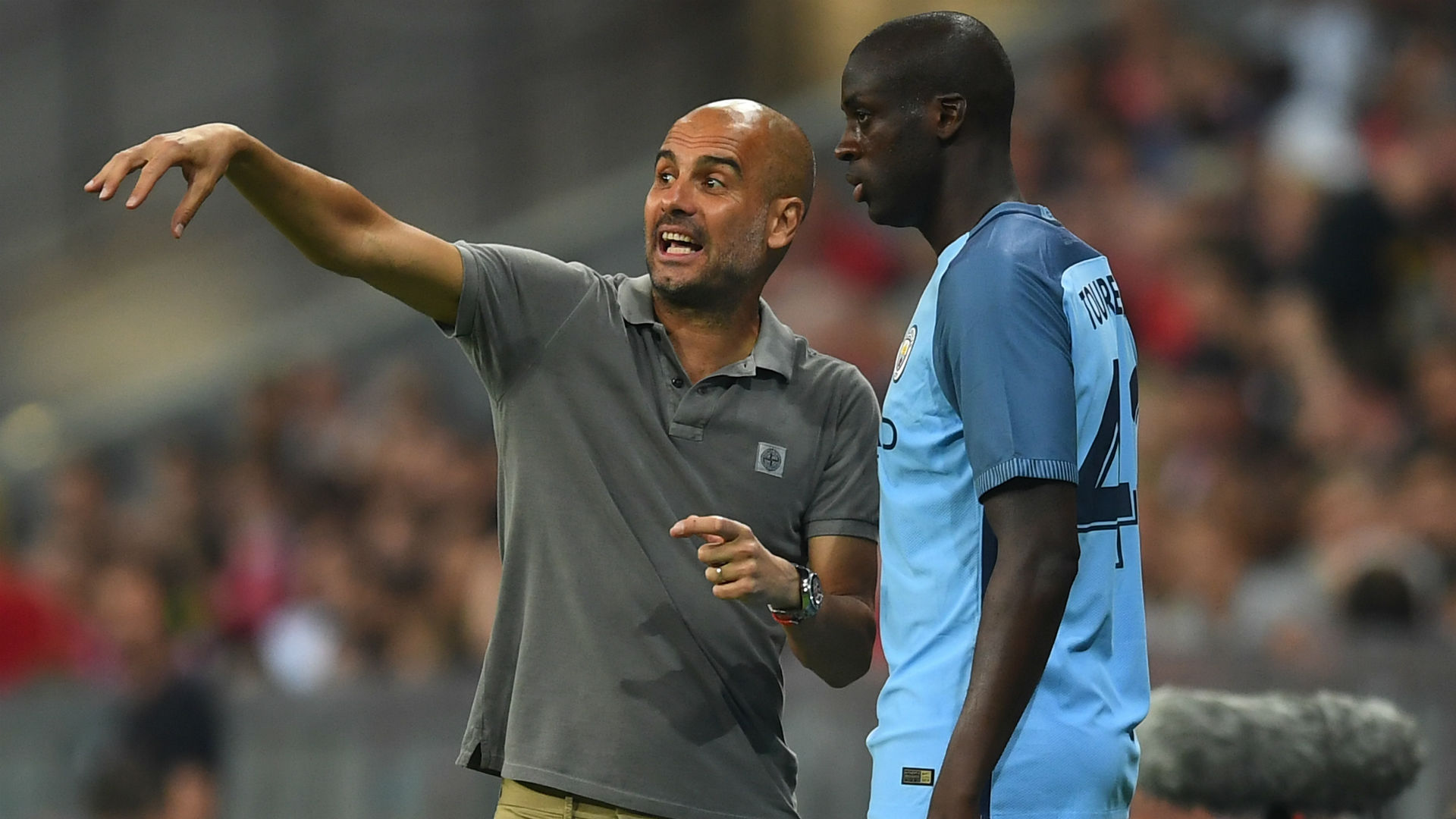 Yaya Toure & Pep Guardiola Manchester City