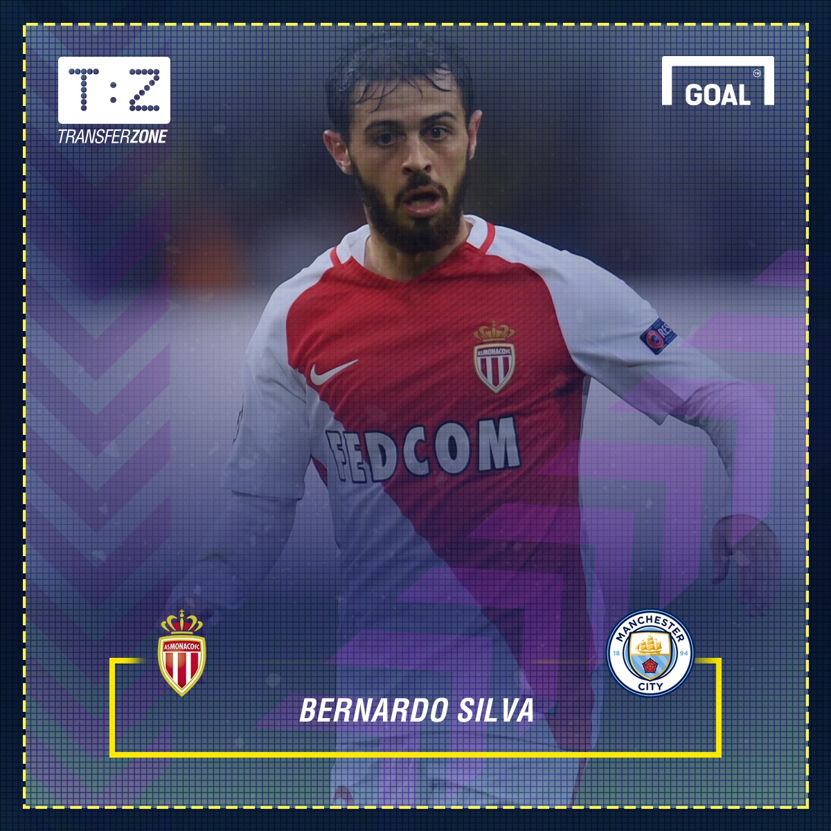 Monaco's Bernado Silva headed to Manchester City after estimated $55 million deal Monaco's Bernado Silva headed to Manchester City after estimated $55 million deal