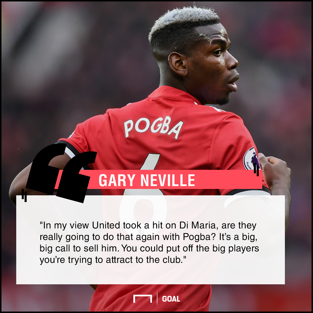 paul pogba sale put players off gary neville