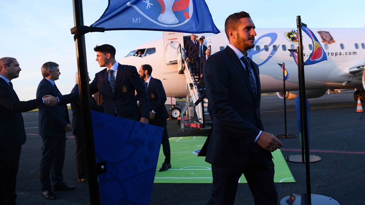 Koke Spain EURO 2016 Arrival