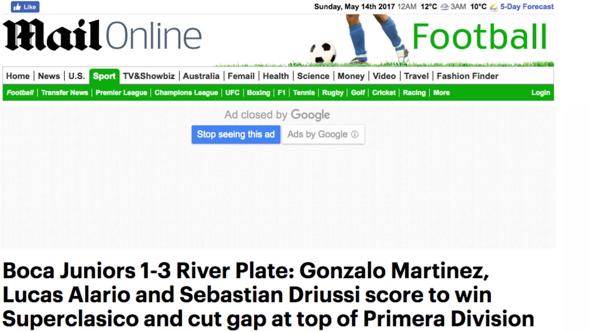 Daily Mail Superclasico