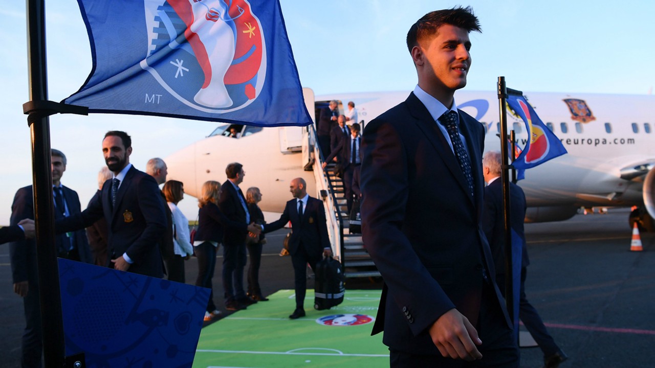 Alvaro Morata Spain EURO 2016 Arrival