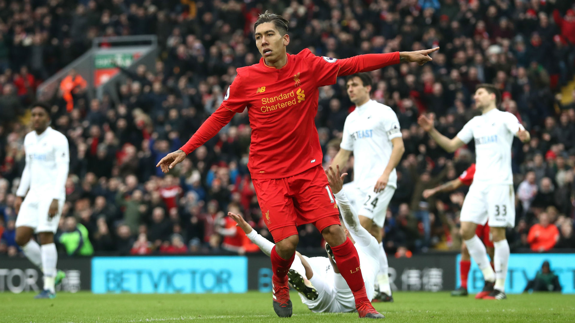 Liverpool Swansea Roberto Firmino