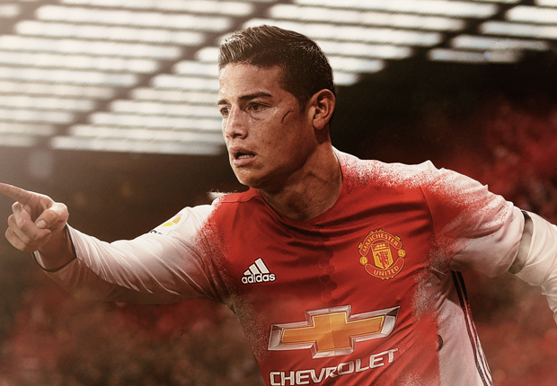 Cómo jugaría el Manchester United con James Rodríguez