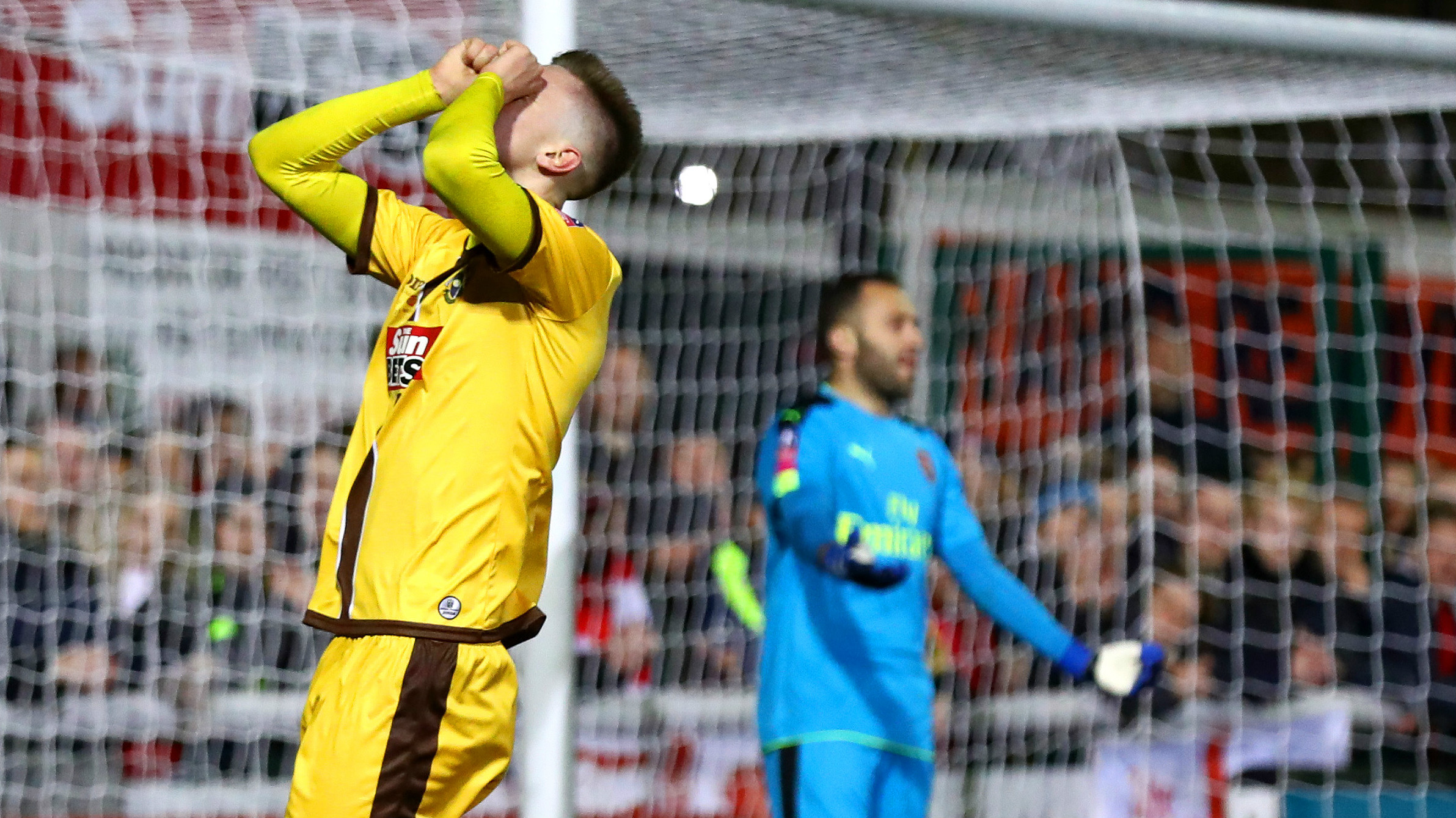 Sutton reserve goalkeeper went to the stadium bar during halftime against Arsenal