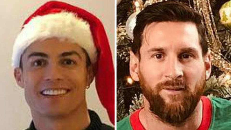 Ronaldo Messi And Beckham And Footballers Around The World Celebrate Christmas Soccer