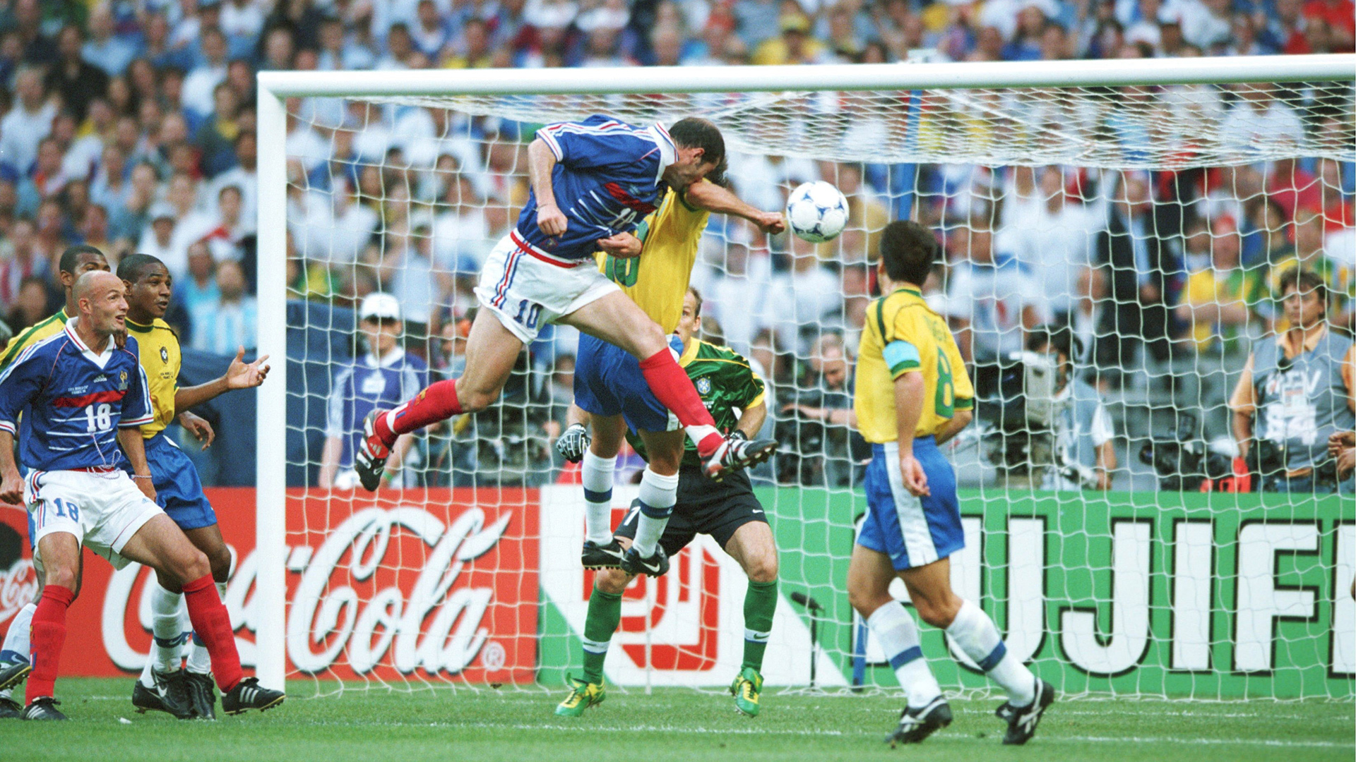 Zinedine Zidane France Brazil World Cup 1998 Final