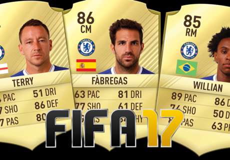 Revealed: Chelsea ratings for FIFA 17