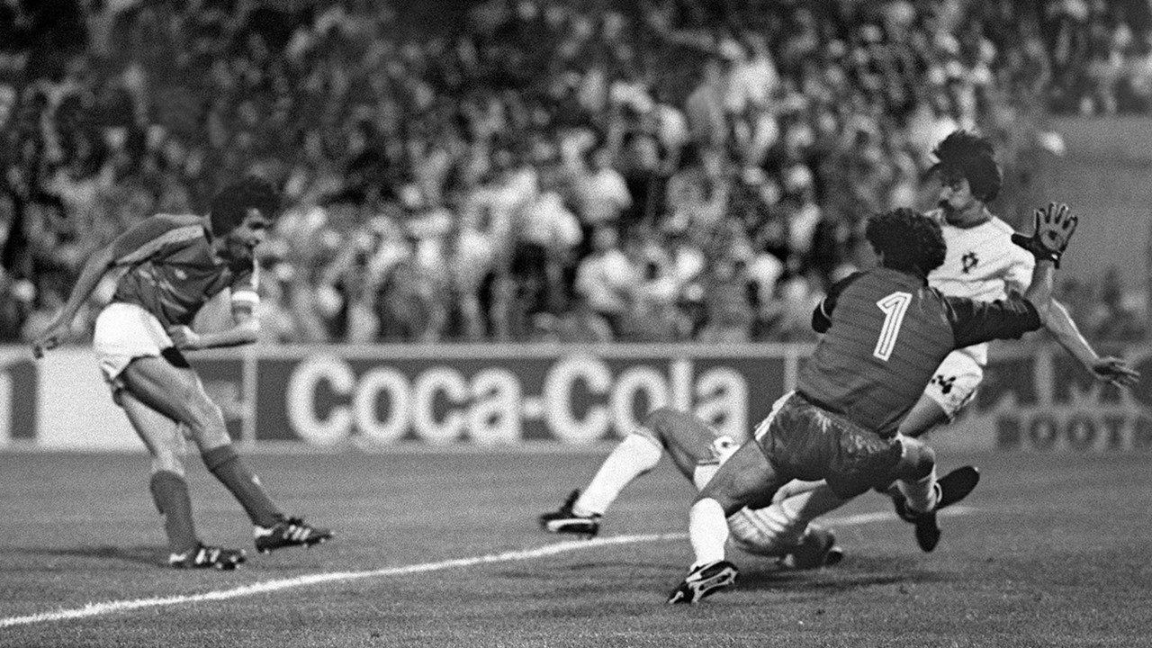 Michel Platini France Portugal Euro 84