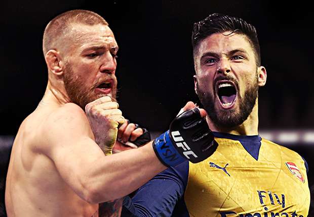 Image result for Arsenal star Giroud challenges UFC champion McGregor