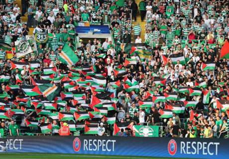 Celtic fined for Palestine flags