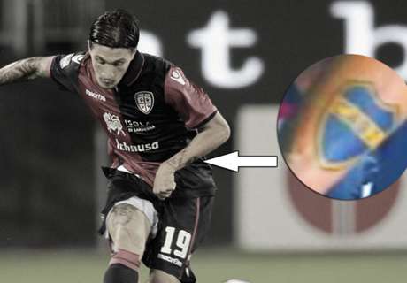 Juega en Cagliari, lleva tatuado a Boca