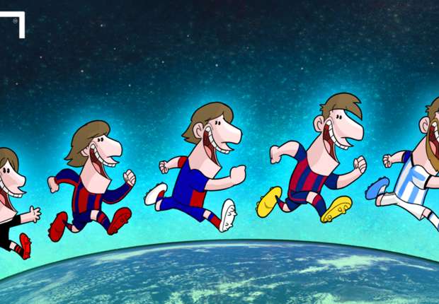 VIÑETA: Las versiones de Messi con el paso del tiempo - Goal.com - Goal.com