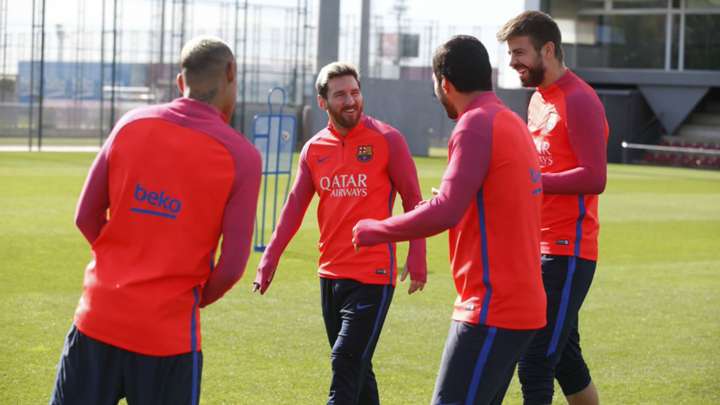 La MSN volvió a entrenar con Barcelona