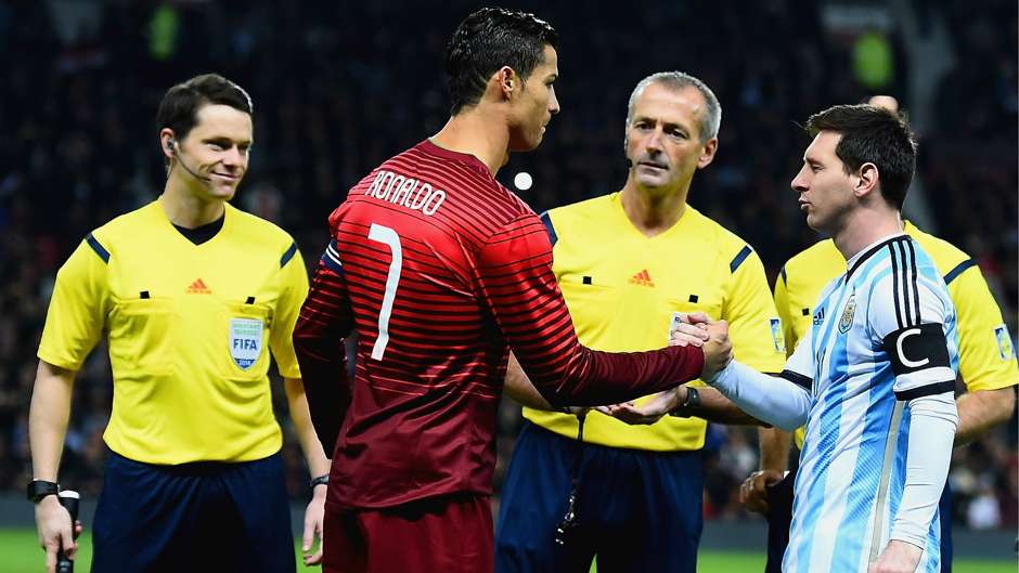 Cristiano Ronaldo Lionel Messi Argentina Portugal Friendly Match Old ...