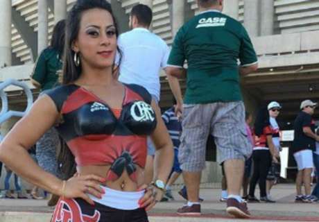 La hincha del Fla que se roba las miradas