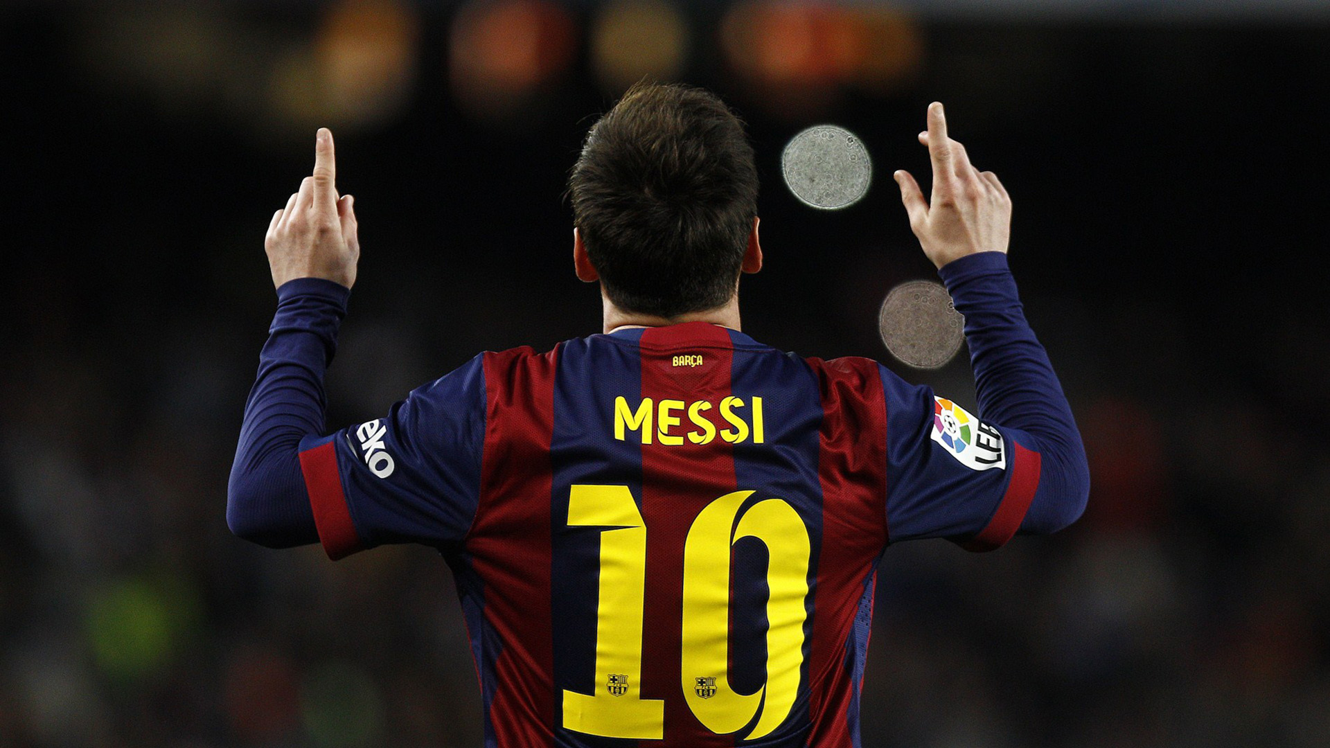 Lionel Messi Celebrates Barcelona Almeria La Liga 08042015 - Goal.com