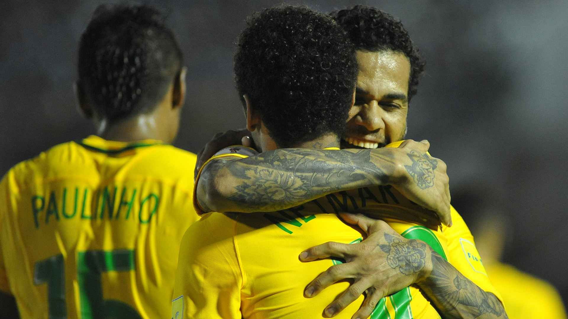 Neymar Dani Alves Uruguai Brasil Eliminatorias 2018 23032017
