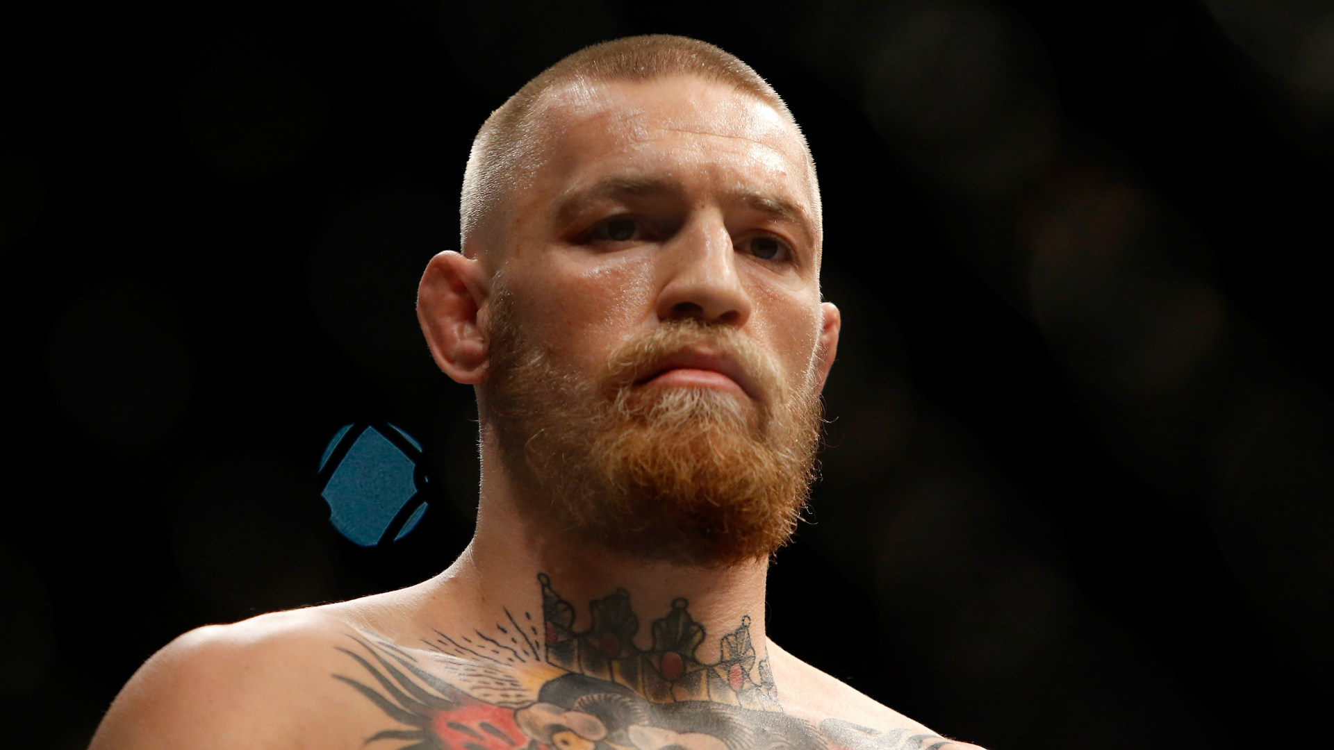 Conor McGregor covered in beer by Rangers fan for singing Celtic song