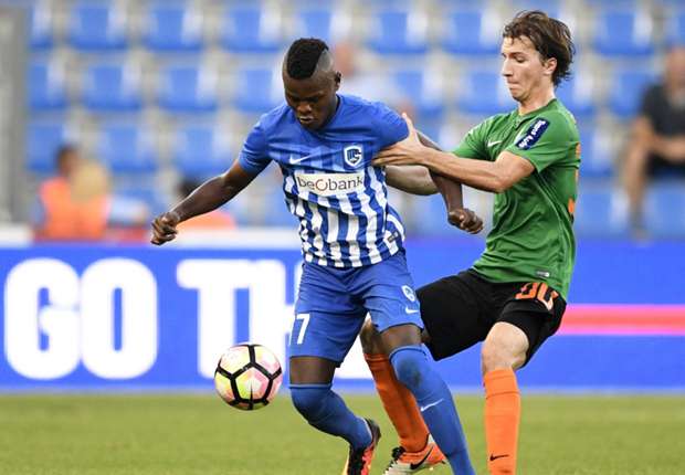 Mbwana Samatta of Genk & Lokomotiva's Ivan Sunjic