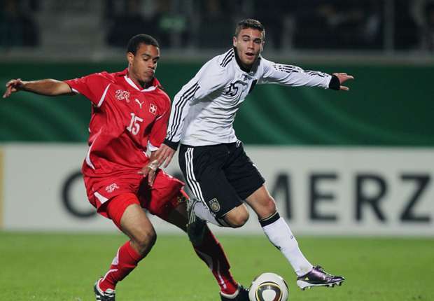 Steven Ukoh (l) is excited by the quality in the Nigeria side