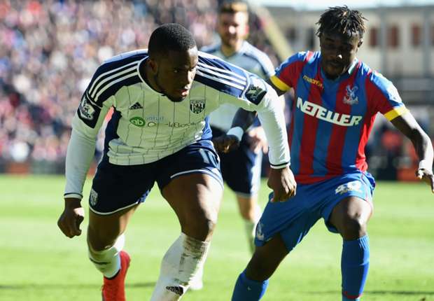 Victor Anichebe leads the line for West Brom in the Premier League