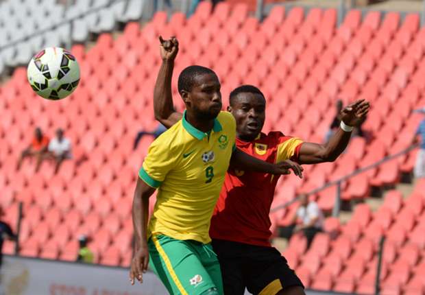 Bongani Ndulula in action against Angola